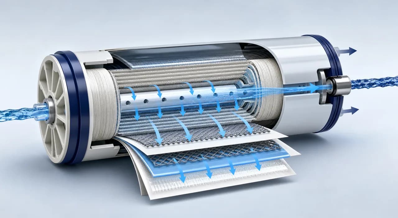 RO Membranes working principle and structure illustration
