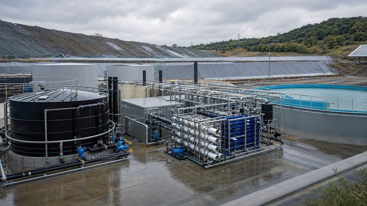 Landfill leachate treatment: organics, ammonia, and salinity under one roof water treatment solution illustration