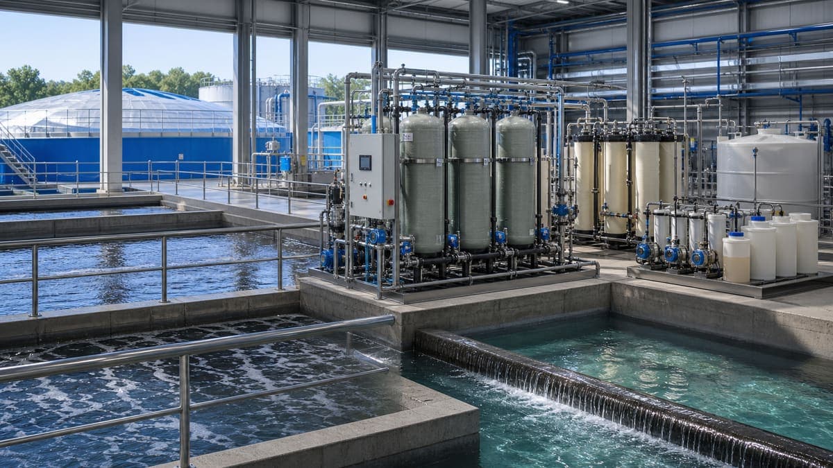 Nitrate and phosphate reduction: tight surface-water discharge classes water treatment solution illustration
