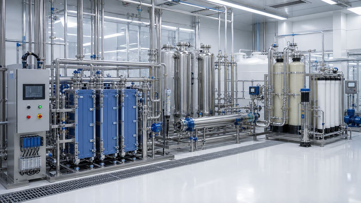 Ultrapure water polishing: EDI and nuclear-grade resin finishing water treatment solution illustration