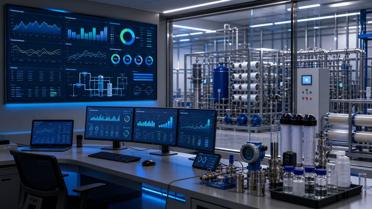 Process Performance Benchmarking: compare your KPIs to anonymized engineering evaluation operating datasets water treatment solution illustration