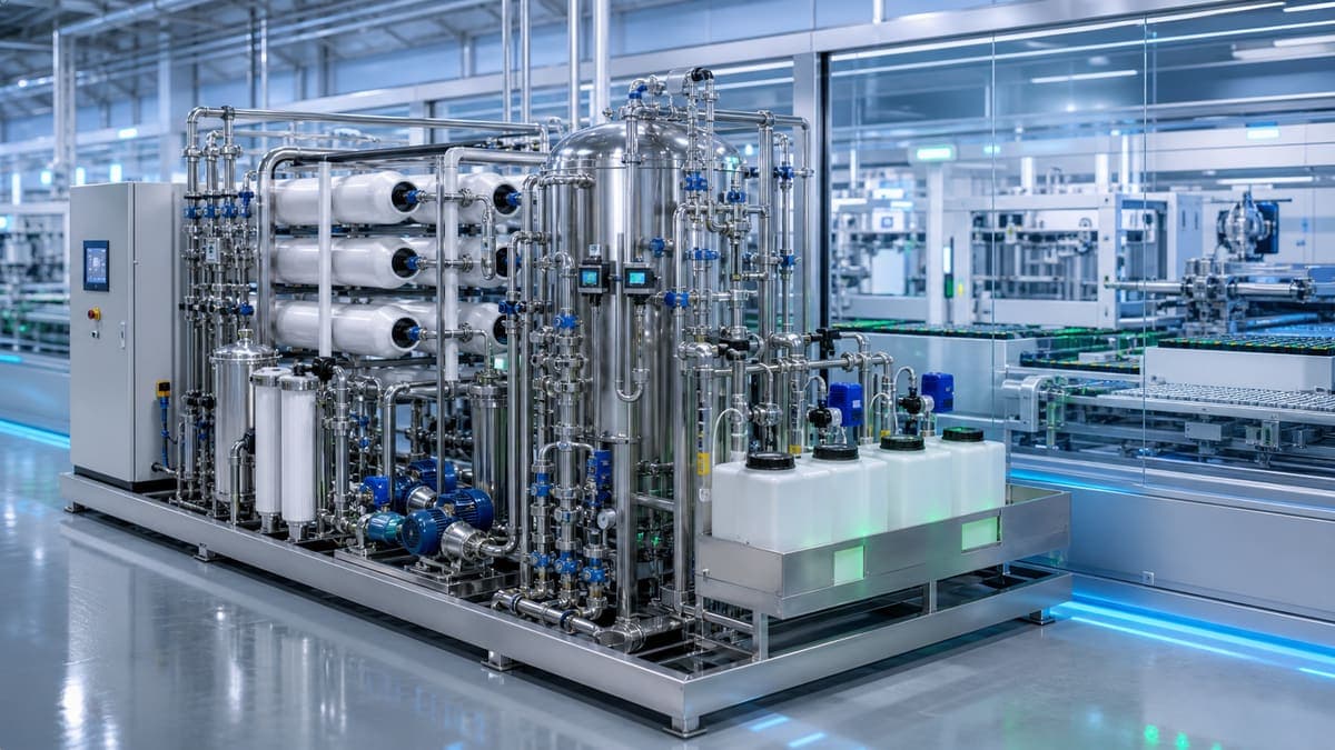 Lithium-ion battery manufacturing: electrolyte and electrode process water water treatment solution illustration