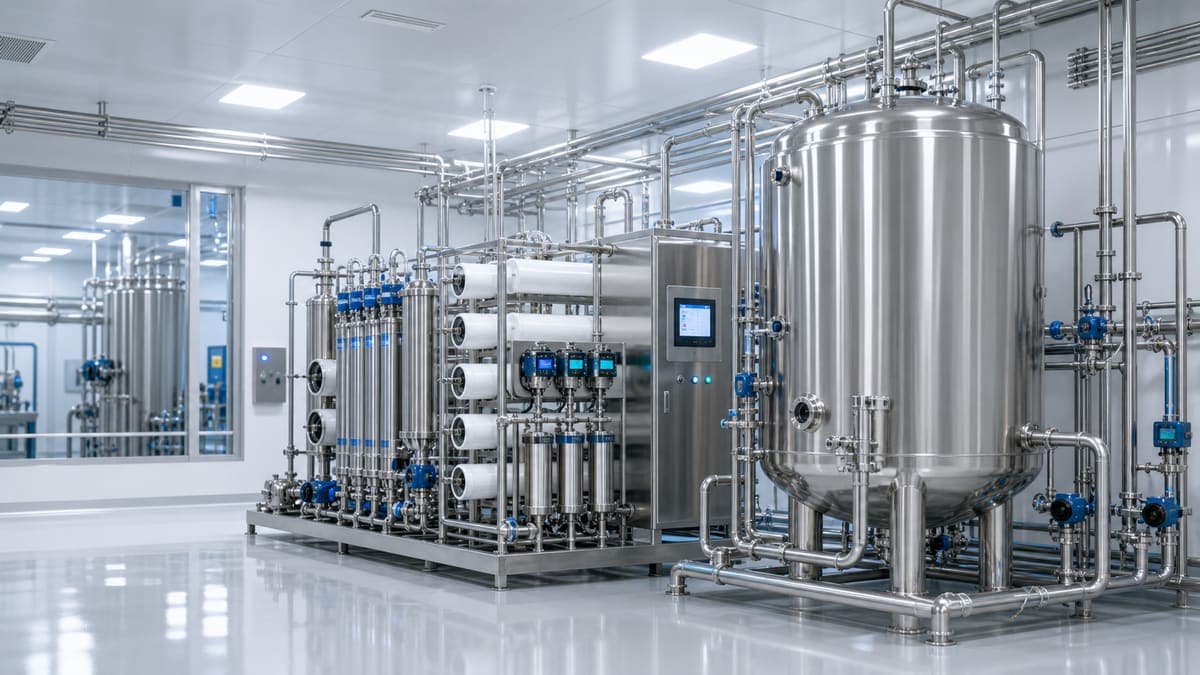 Pharmaceutical grade water: GMP and pharmacopeia alignment water treatment solution illustration