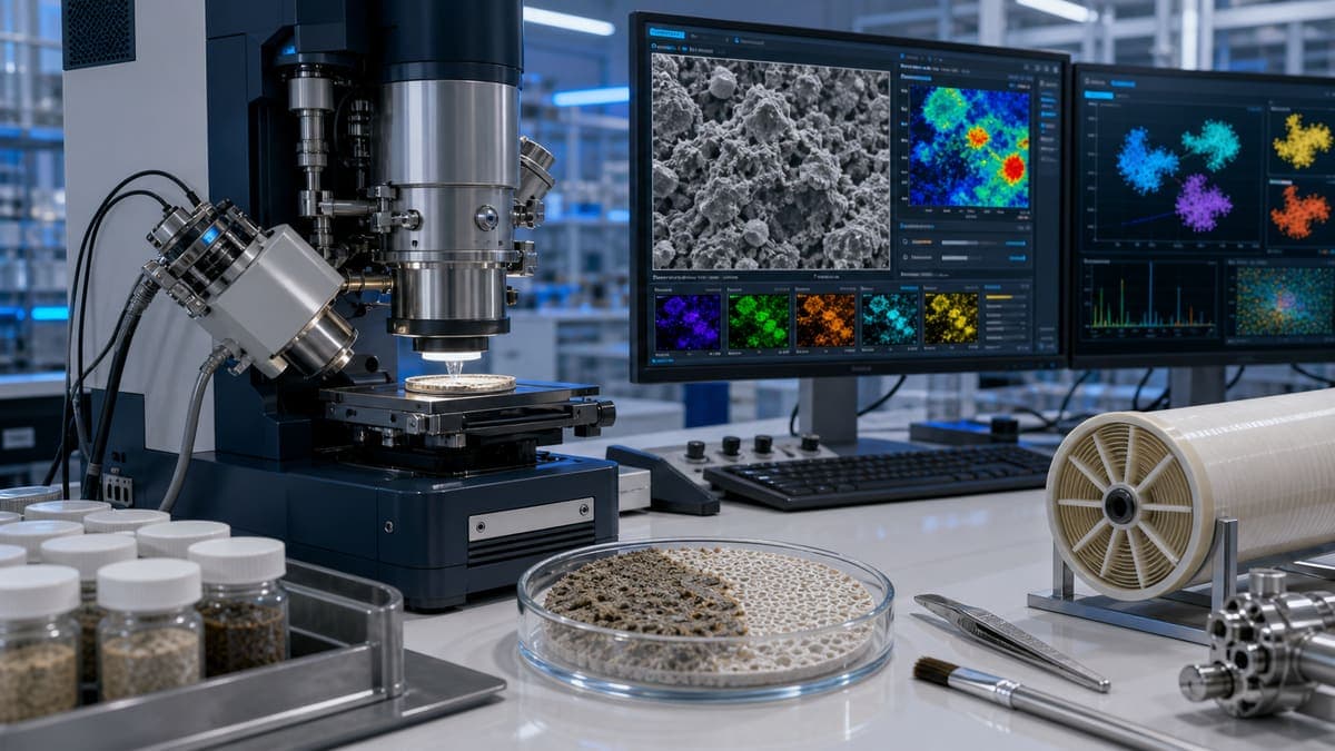 AI-Powered Membrane Autopsy: ML-assisted SEM/EDS patterning to fingerprint foulant taxonomy water treatment solution illustration