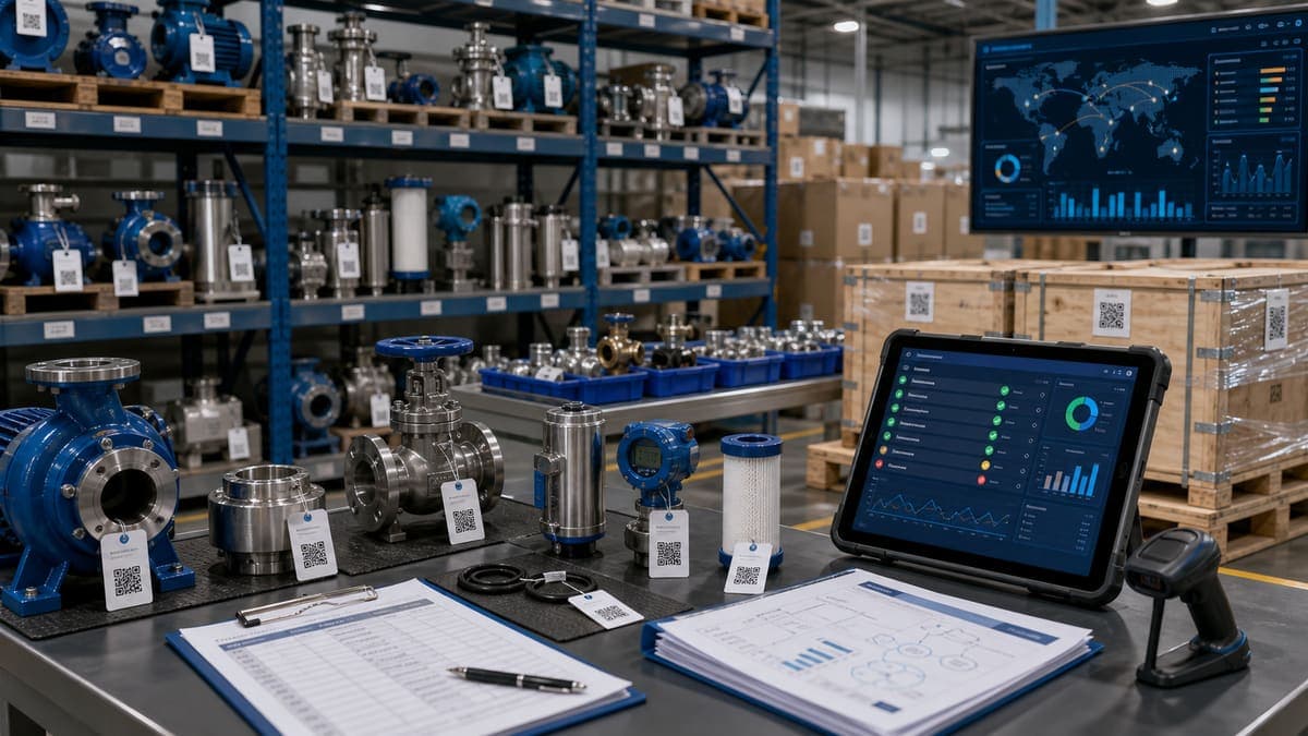 Sustainable Supply Chain Auditing: green transparency for critical components water treatment solution illustration