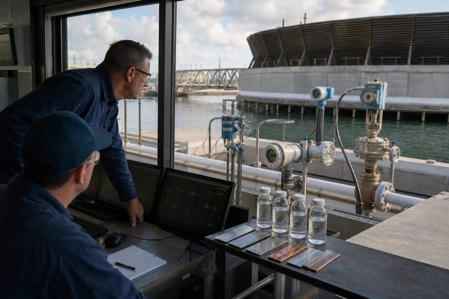 What do cycles of concentration mean in cooling water?