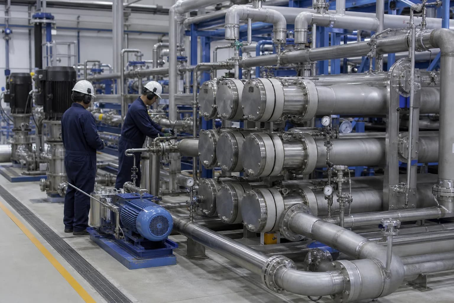 How does a desalination energy-recovery device work?