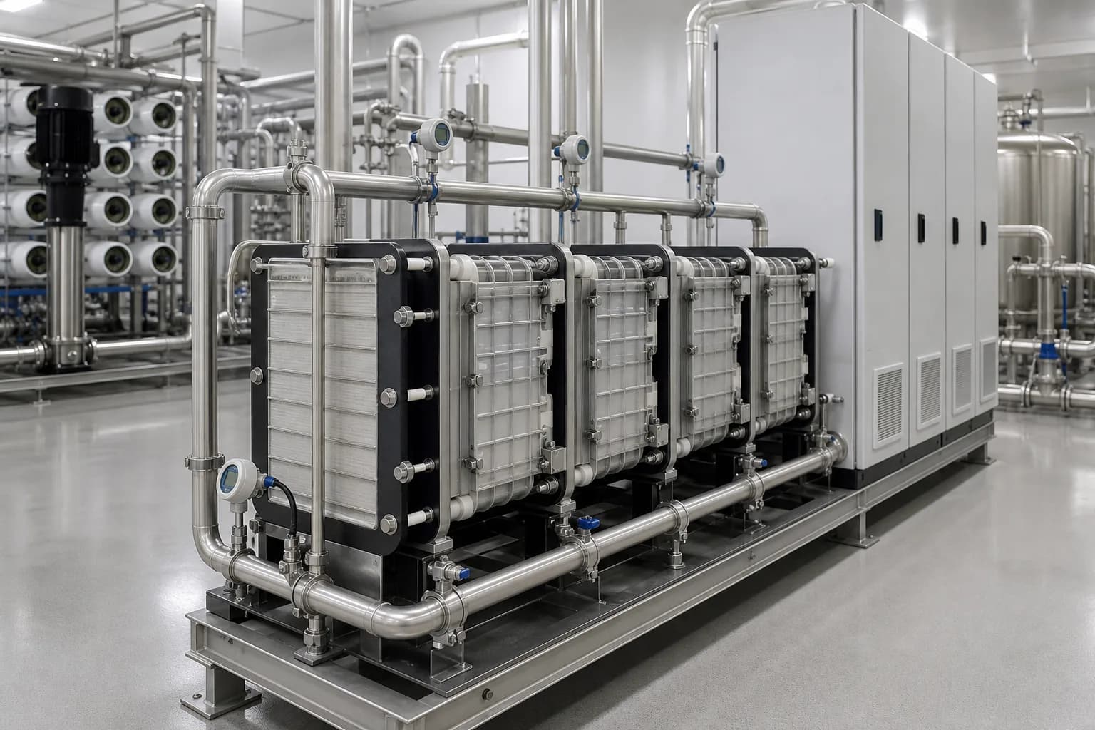 How does EDI continuously produce high-purity water?