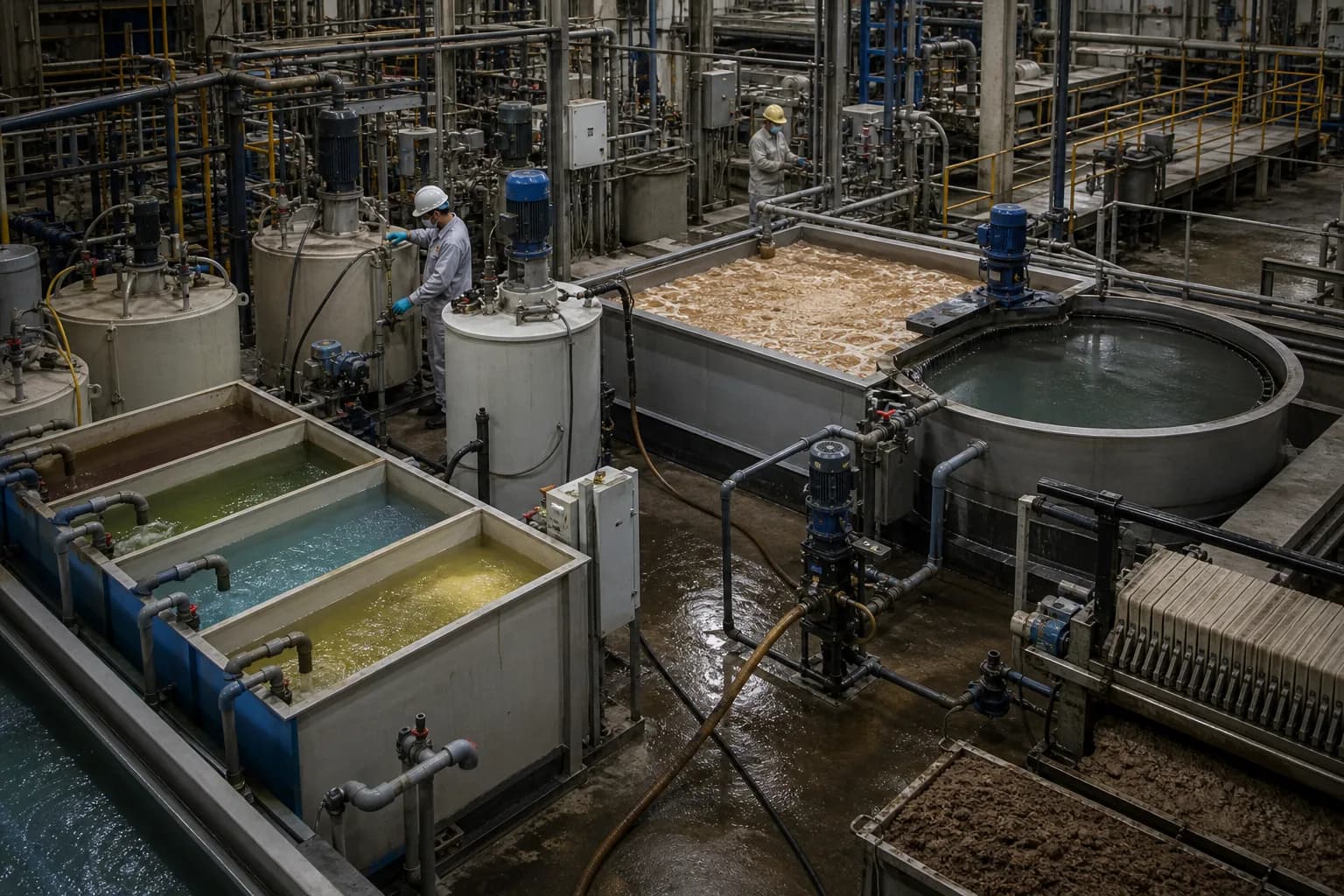 How does chemical precipitation remove heavy metals?