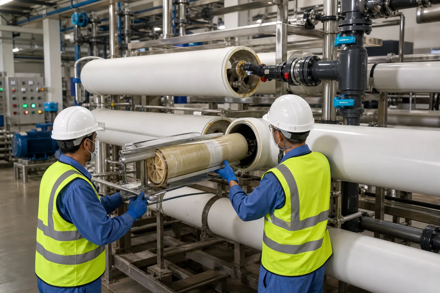 What is inside an RO pressure vessel?
