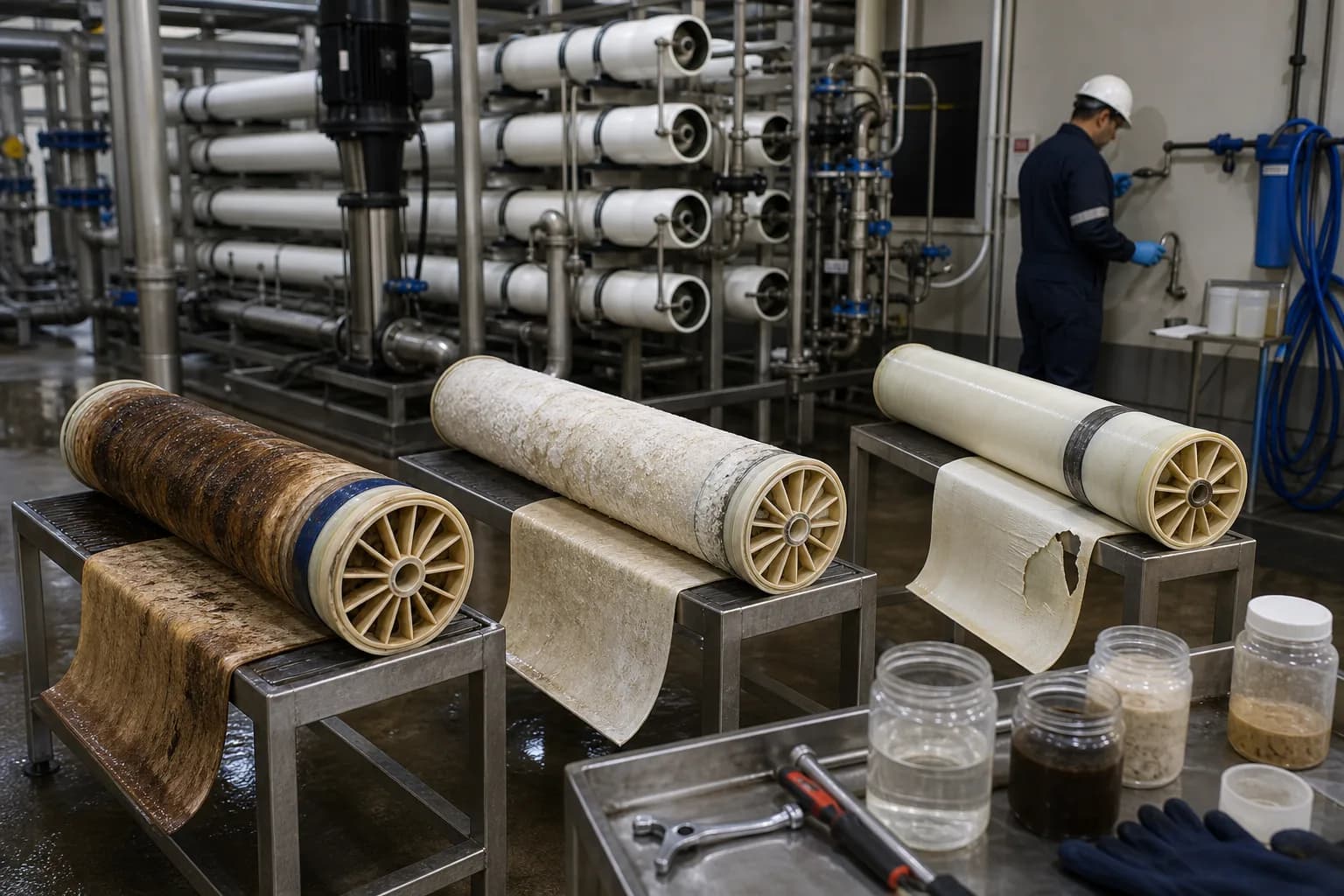 How can membrane fouling, scaling and damage be distinguished?