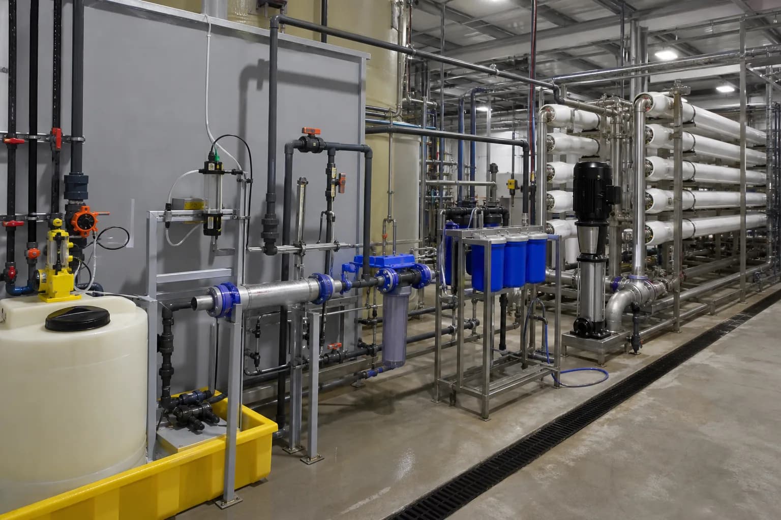 Why does residual chlorine damage RO membranes?