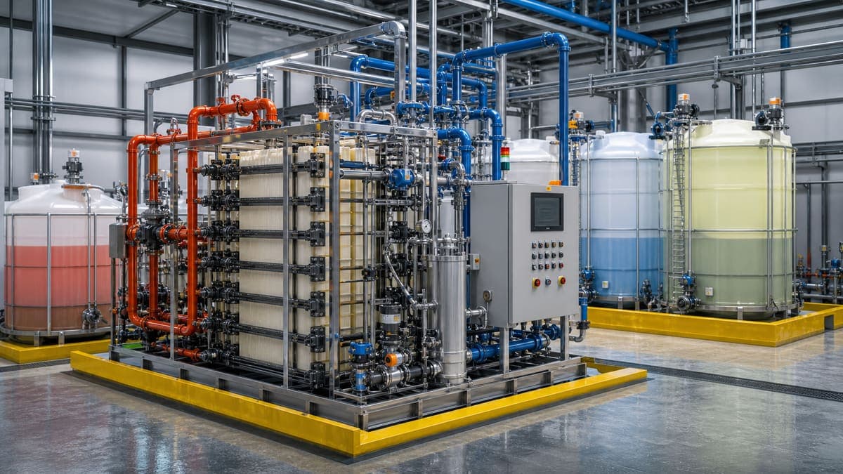 Acid and alkali recovery: diffusion dialysis and bipolar membrane loops water treatment solution illustration