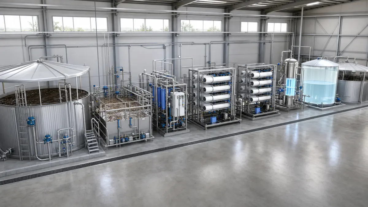 Landfill-leachate treatment route from equalization and biological treatment to RO polishing and concentrate management